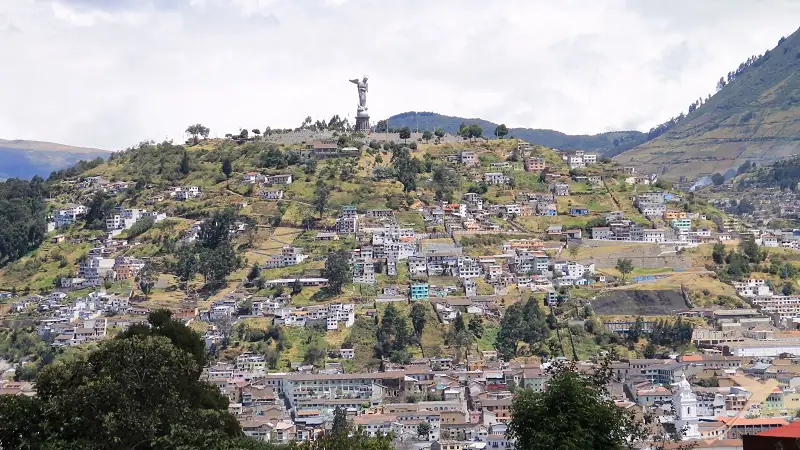 Panecillo hill in the old town of Quito