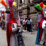 In the parades the different cultures of Quito are represented.