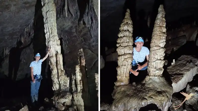 stalacmites and stalactites Tayos caves