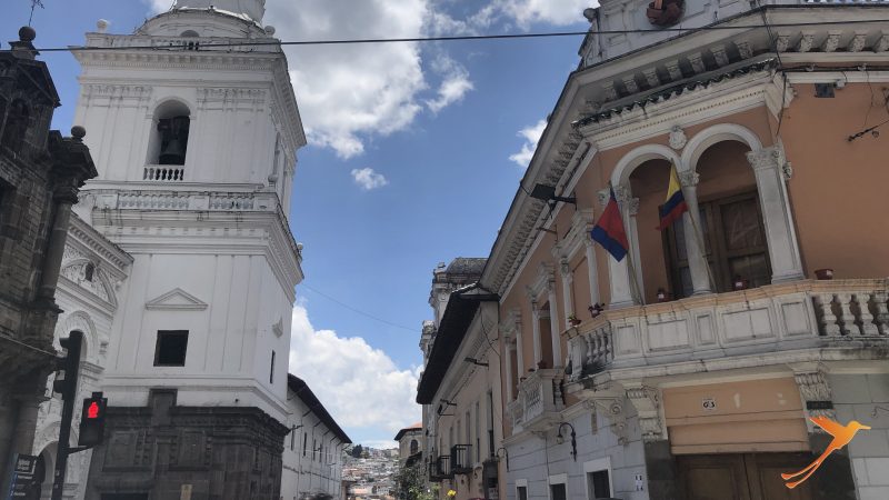 Street in the historic centre Quito