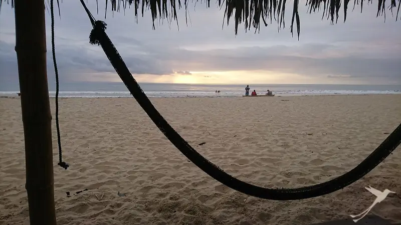 sunset at the beach of Manglaralto