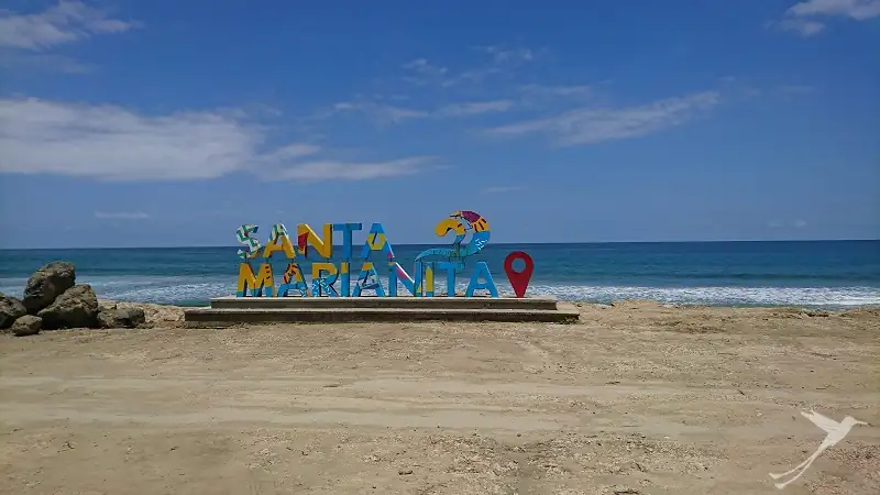 letters at the beach of Santa Marianita