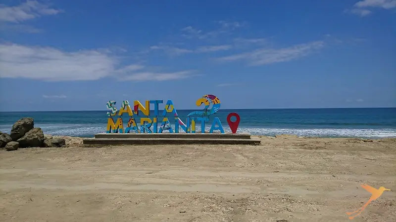 letters at the beach of Santa Marianita