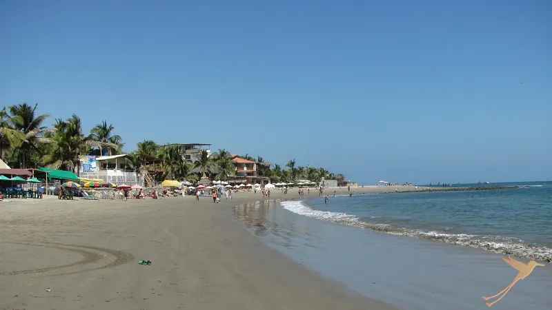 beach of the peruvian coast town Mancora