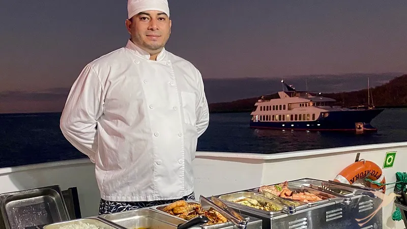 enjoy fine cuisine on the Yacht Treasure