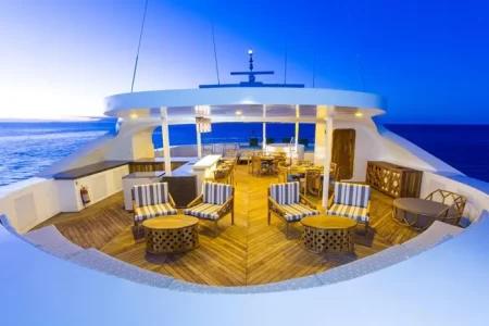 sun deck of the yacht Elite
