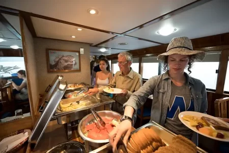 breakfast buffet at yacht Fragata