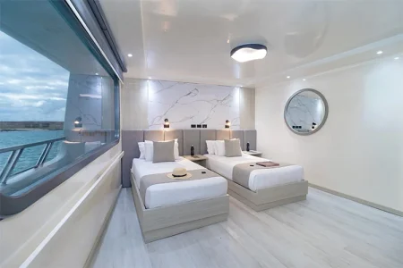 twin cabin on the Galapagos Trimaran Horizon