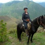 Discover the Pululahua crater on horse back.