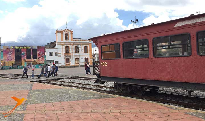 Train at Riobamba train station ecuador