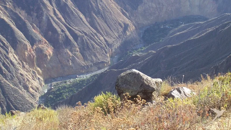 view into th Colca Canyon and surrounding landscapes